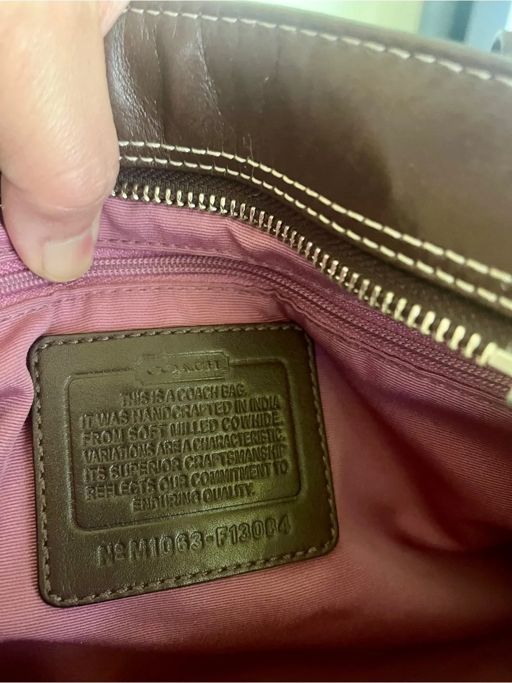 Coach Chocolate Brown  Leather Satchel with Silver Hardware